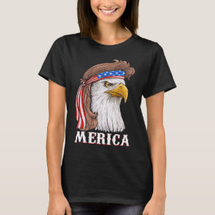 T-shirt Eagle Mullet 4 juillet États-Unis Drapeau américai