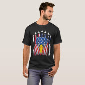 T-shirt Eagle Mullet 4 juillet États-Unis Drapeau américai (Devant entier)