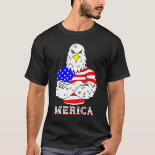 T-shirt Eagle Mullet 4 juillet États-Unis Drapeau américai