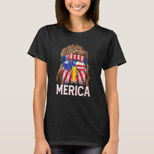 T-shirt Eagle Mullet 4 juillet États-Unis Drapeau américai