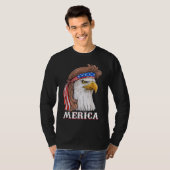 T-shirt Eagle Mullet 4 juillet États-Unis Drapeau américai (Devant entier)