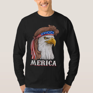 T-shirt Eagle Mullet 4 juillet États-Unis Drapeau américai