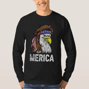 T-shirt Eagle Mullet 4 juillet États-Unis Drapeau américai