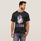 T-shirt Eagle Mullet Merica 4 juillet Hommes Femmes Améric (Devant entier)