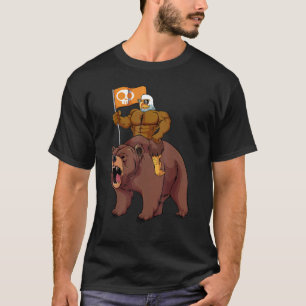 T-shirt Eagle Riding Ours Lazy Costume d'Halloween Animal 