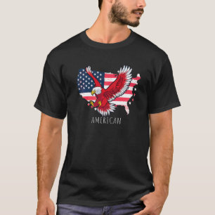 T-shirt Eagle Usa 4 juillet Patriotique American Graphisme
