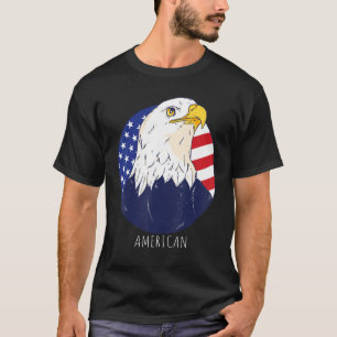 T-shirt Eagle Usa 4 juillet Patriotique American Graphisme