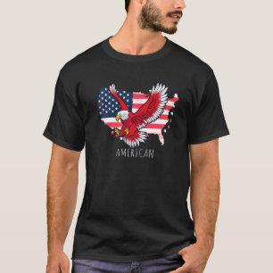 T-shirt Eagle Usa 4 juillet Patriotique American Graphisme