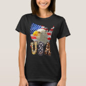 T-shirt Eagle Usa Lightbulb 4th Of July Memorial Independe (Devant)