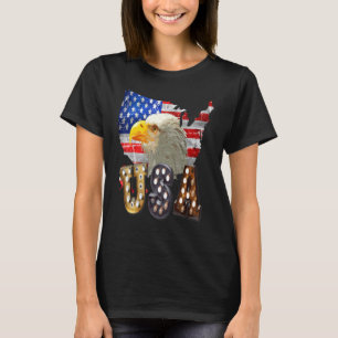 T-shirt Eagle Usa Lightbulb 4th Of July Memorial Independe