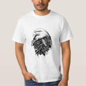 T-shirt Eagle Wild Animal Nature Illustration Art tatouage (Devant)