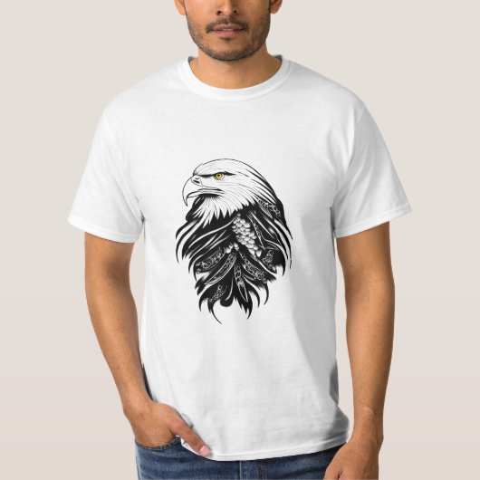 T-shirt Eagle Wild Animal Nature Illustration Art tatouage (Devant)