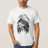 T-shirt Eagle Wild Animal Nature Illustration Art tatouage (Devant)