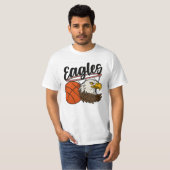 T-shirt Eagles Basketball Mascot Design - Bold Sports tee (Devant entier)