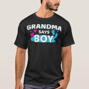 T-shirt Eal Reveal grandma says boy matching family bab