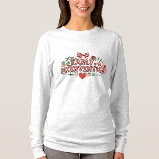T-shirt Early Intervention Christmas Long Sleeve (Devant)