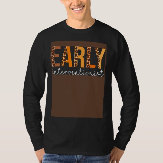 T-shirt Early Interventionist leopard Fall Autumn Thanksgi (Devant)