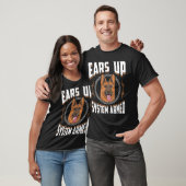 T-shirt Ears Up System Armed German Shepherd (Unisexe)