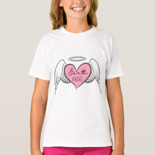 T-shirt Earth Angel Girl’s Tee - Coeur, ailes et Halo