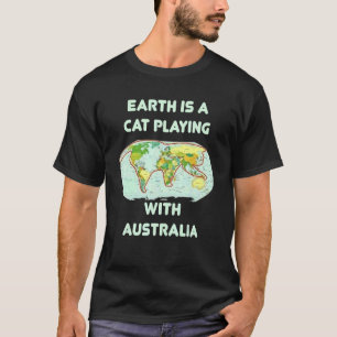 T-shirt Earth Cat Jouer Avec La Forme De Balle Australie G