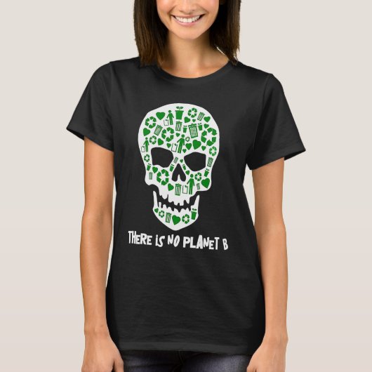 T-shirt Earth Day 2020 Mens Climate Change  No Planet B Sk (Devant)