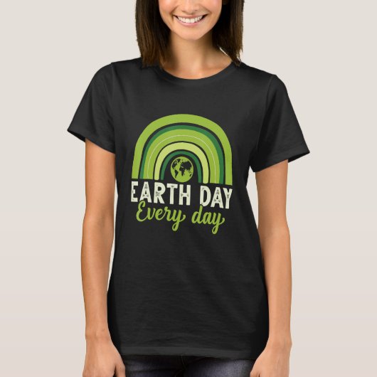 T-shirt Earth Day Save Our Home Plant More Trees Go Plane (Devant)