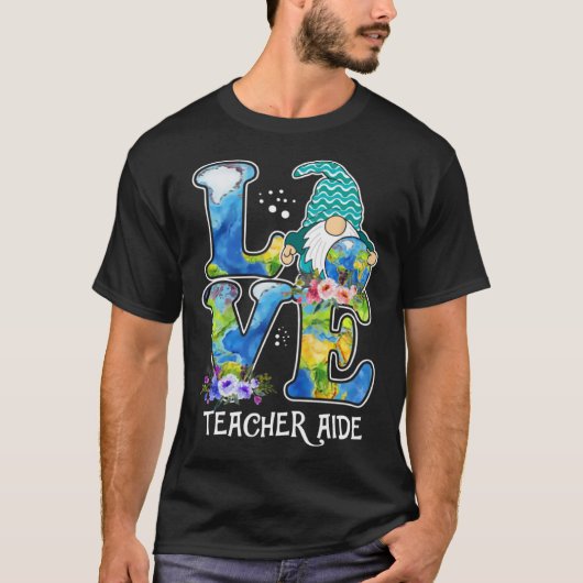 T-shirt Earth Day Teacher Gnome Teacher Aide (Devant)