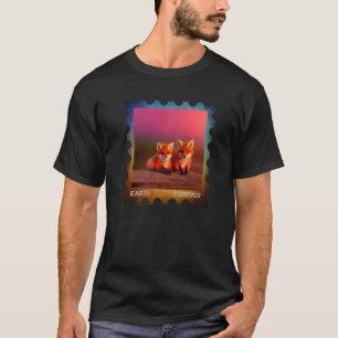 T-shirt EARTH FOREVER De l'environnement Protection Timbre