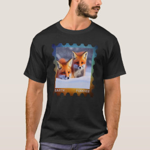 T-shirt EARTH FOVER De l'environnement Protection Timbre n