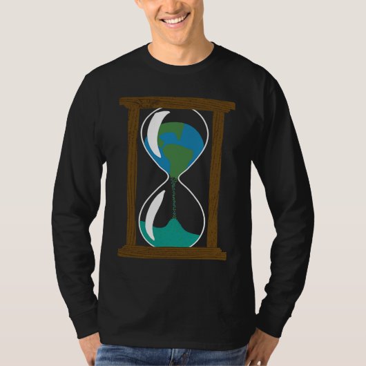 T-shirt Earth in an Hourglass Environmentalist Earth Day T (Devant)