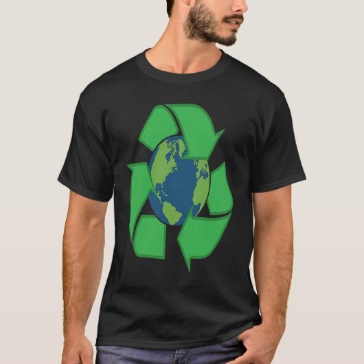 T-shirt Earth Recycle Symbol  1 (Devant)