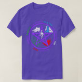 T-shirt Earth Water Air Fire For Wiccan Pagans And Witch (Design devant)