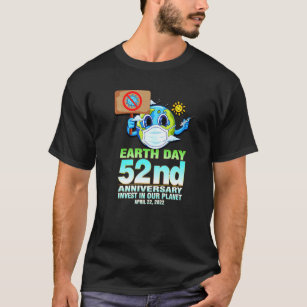 T-shirt Earth With Mask  Invest In Our Planet Earth