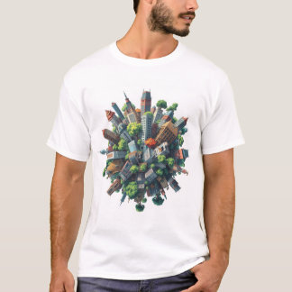 T-shirt Earth's curvature