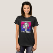 T-shirt Easily Distracted By Cats Women For Lesbian Bisexu (Devant entier)