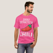 T-shirt Easily Distracted By Chili Cook Off Chili Pepper F (Devant entier)