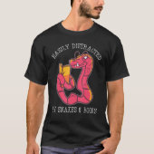 T-shirt Easily Distracted By Snake And Books Python Viper  (Devant)