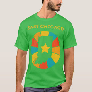 T-shirt East Chicago Indiana Vintage Souvenir déshabillé