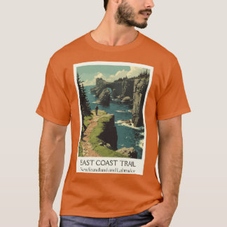 T-shirt East Coastrail Terre-Neuve Randonnée côtière Paysa