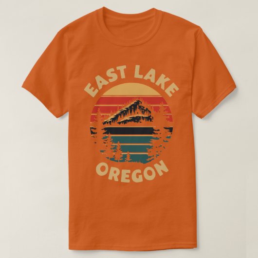 T-shirt East Lake Oregon Vintage (Design devant)
