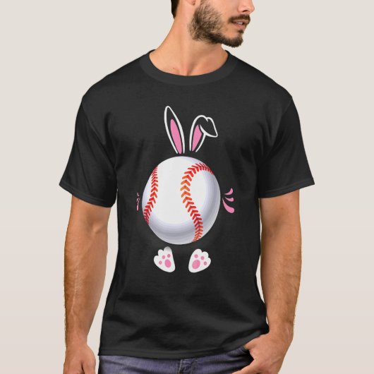 T-shirt Easter Baseball Ball Easter Day Easter Bunny Base (Devant)