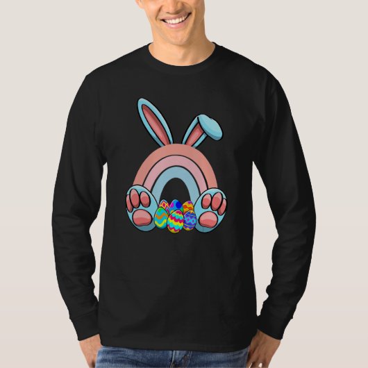 T-shirt Easter Bunnies Rainbow Nature Women Easter Day Egg (Devant)
