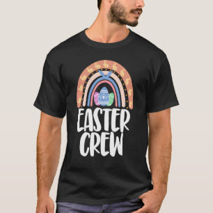 T-shirt Easter Bunny Crew Rainbow Drôle femmes Bunni de Pâ