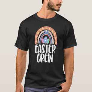 T-shirt Easter Bunny Crew Rainbow Drôle femmes Bunni de Pâ