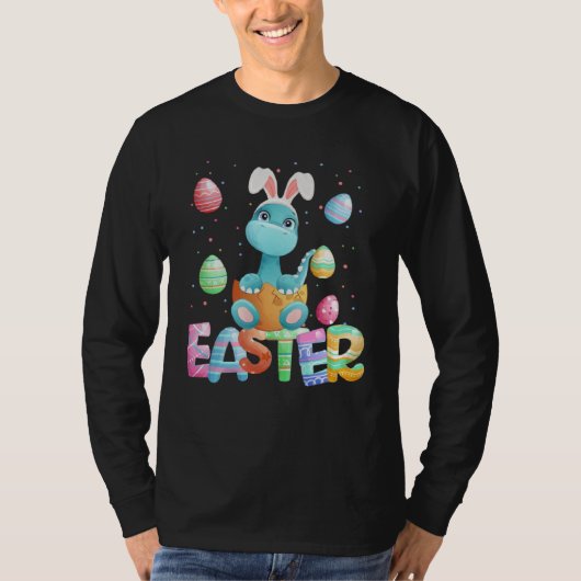 T-shirt Easter Bunny Dinosaur   Easter Brachiosaurus (Devant)