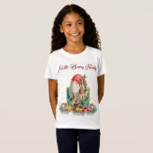 T-Shirt Easter Bunny Family Chick Aquarelle Florale Wreath (Devant entier)