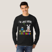 T-shirt Easter Bunny I m Just Here For Easter Candy Kids B (Devant entier)
