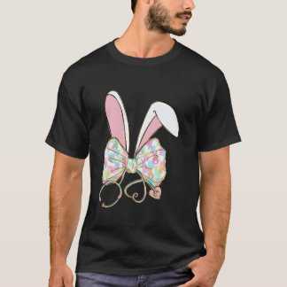 T-shirt Easter Bunny Nurse Stethoscope Bow Doctor Rabbit C