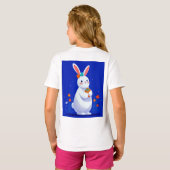 T-shirt Easter Bunny with Blue Background  (Dos entier)