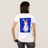 T-shirt Easter Bunny with Blue Background  (Dos entier)